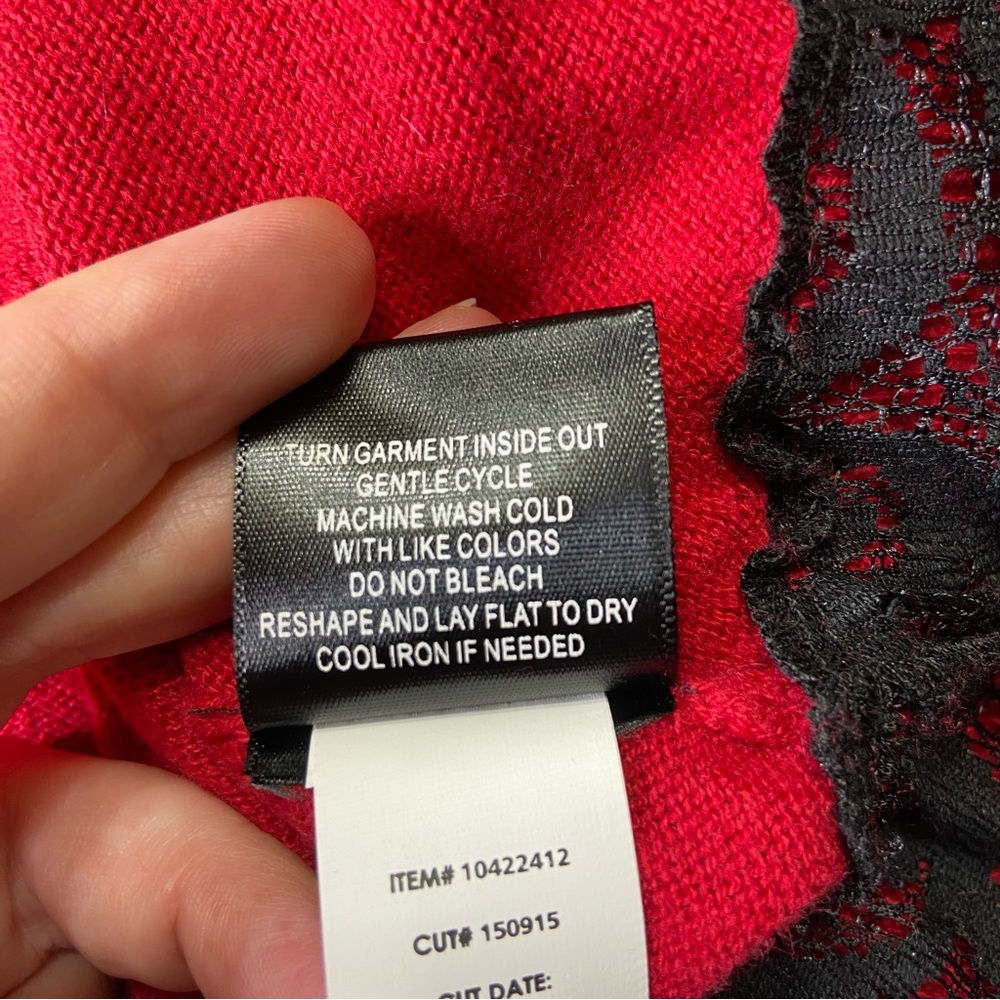 TORRID Lace Hem Pullover Sweater Split Button Bac… - image 16